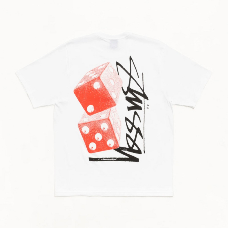 Изображение Футболка Stussy Tall Dice Tee 'White'