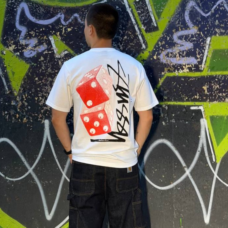 Изображение Футболка Stussy Tall Dice Tee 'White'