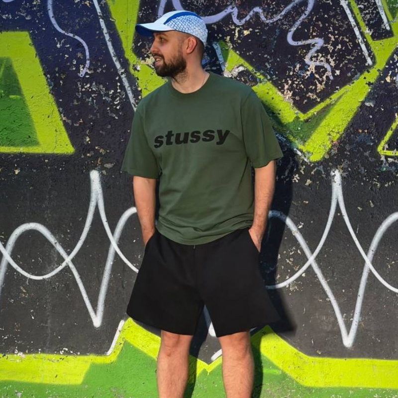 Изображение Футболка Stussy Shark Tee Pigment Dyed 'Green'