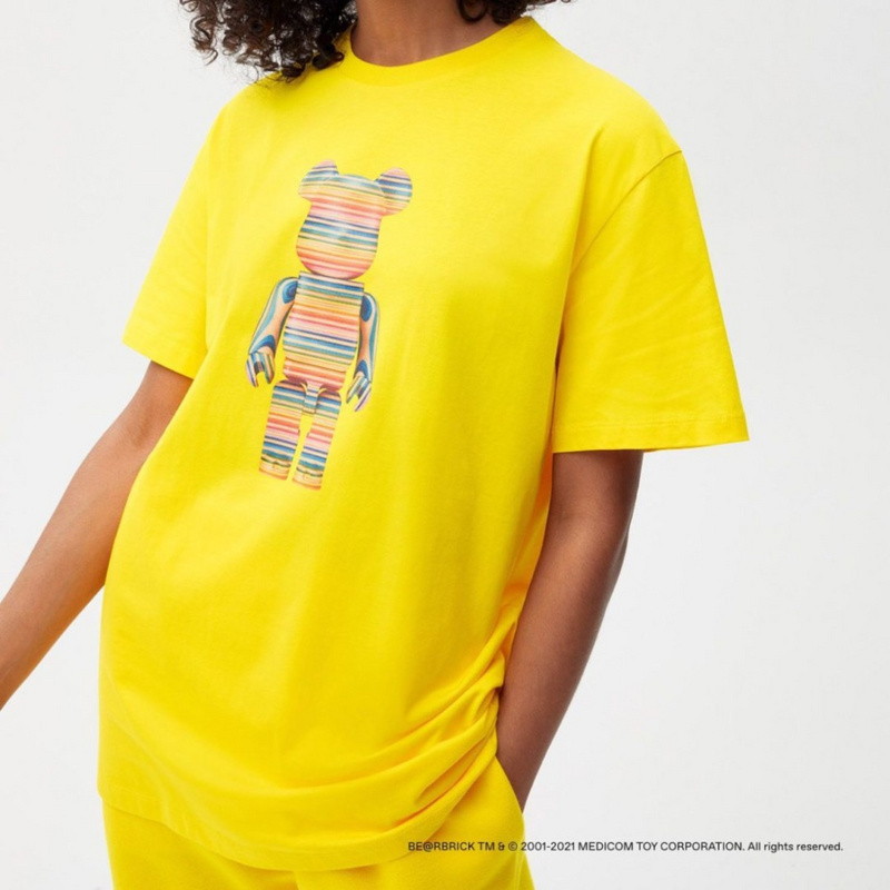 Изображение Футболка Pangaia x Haroshi Bearbrick tee 'Yellow'